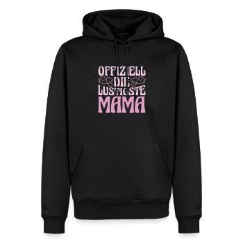 Mama Mutter Funniest Mom - Men’s Premium Organic Hoodie - black - Front - Nico (187cm)