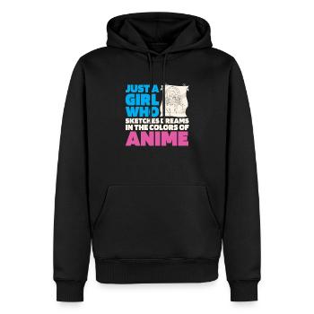Anime Manga Anime Girl - Männer Premium Bio Hoodie - Schwarz - Vorne - Nico (187cm)