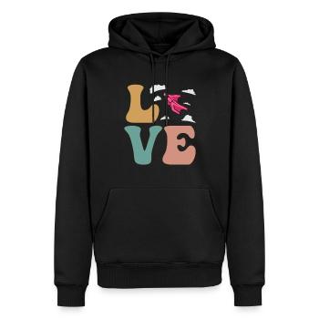 LOVE Wingsuit Flying Wingsuit Flyer Vol en parachute - Sweat à capuche Premium bio Homme - noir - Devant - Nico (187cm)