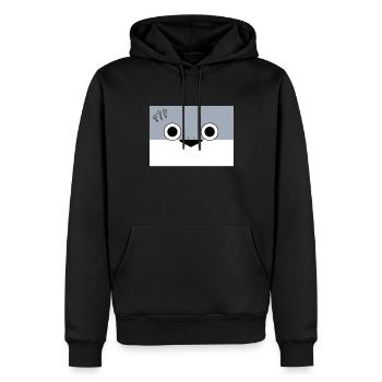 Sacambaspis Ancient Fish Meme Uncertain - Men’s Premium Organic Hoodie - black - Front - Nico (187cm)