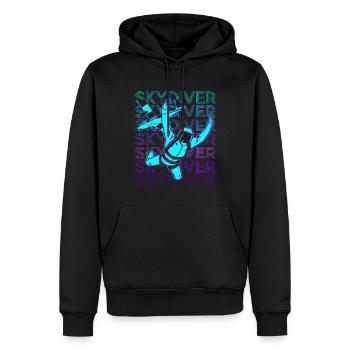 Parachutisme Parachutiste Parachute R - Sweat à capuche Premium bio Homme - noir - Devant - Nico (187cm)