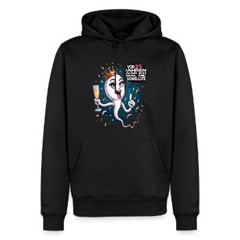 Il y a 25 ans, j’étais la femme la plus rapide - Sweat à capuche Premium bio Homme - noir - Devant - Nico (187cm)