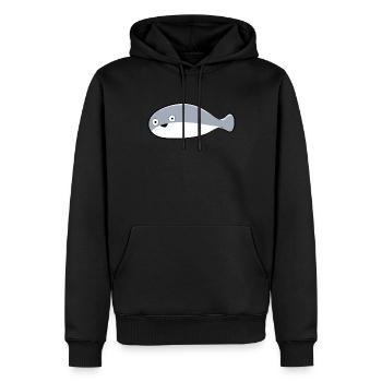 L’ancien mème de poisson de Sacambaspi surpris - Sweat à capuche Premium bio Homme - noir - Devant - Nico (187cm)