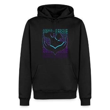 Tierrettung Adoptieren Sie Hund Katze Retro - Männer Premium Bio Hoodie - Schwarz - Vorne - Nico (187cm)