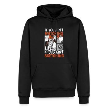 Anime Manga Anime Fille - Sweat à capuche Premium bio Homme - noir - Devant - Nico (187cm)