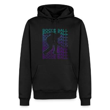 Boccia-Spieler Retro - Männer Premium Bio Hoodie - Schwarz - Vorne - Nico (187cm)