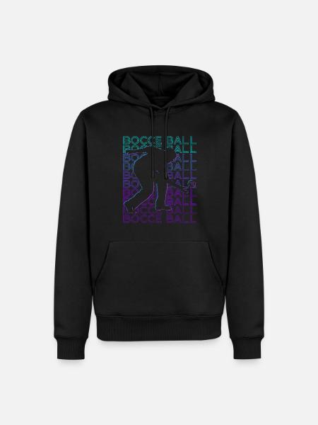 Boccia-Spieler Retro - Männer Premium Bio Hoodie - Schwarz