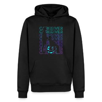 Aide-soignante Infirmière Aide-soignante Aide-soignante - Sweat à capuche Premium bio Homme - noir - Devant - Nico (187cm)
