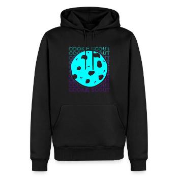 Cookie Scout Scouting Cookie Merchant Retro - Sweat à capuche Premium bio Homme - noir - Devant - Nico (187cm)