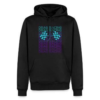Drag Racing Drag Race Rennfahrer Retro - Männer Premium Bio Hoodie - Schwarz - Vorne - Nico (187cm)
