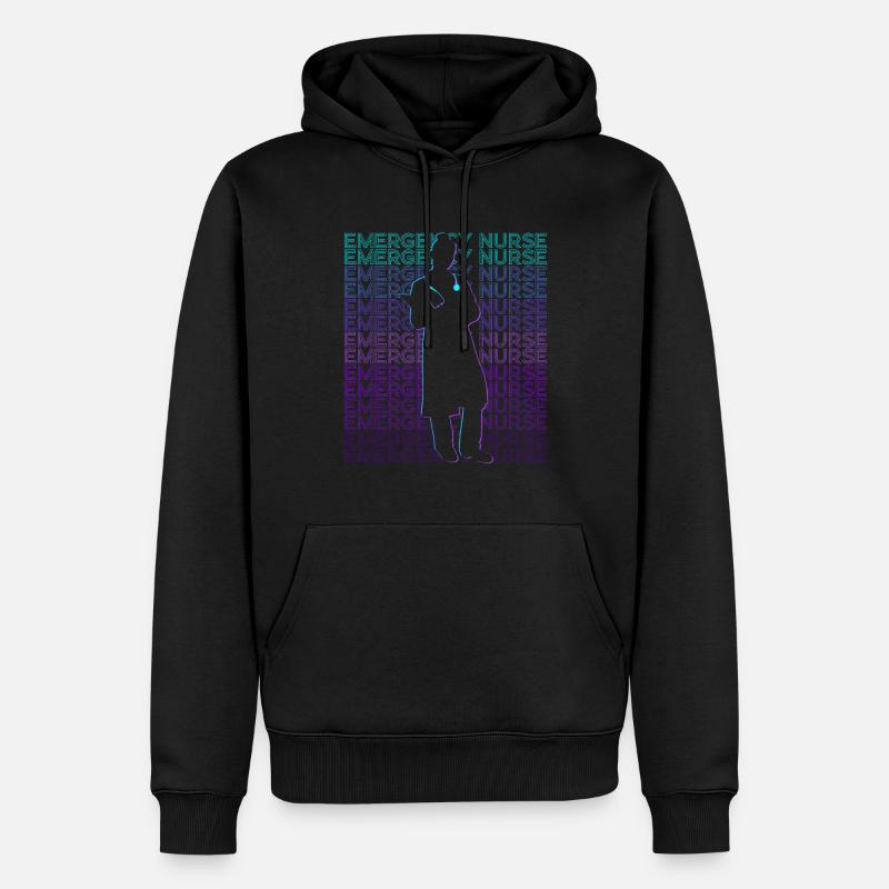 Infirmière d’urgence Infirmière d’urgence Retro - Sweat à capuche Premium bio Homme - noir