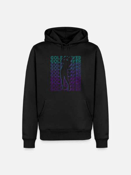 Golfer Golfer Golfing Retro - Men’s Premium Organic Hoodie - black