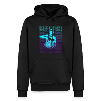Home Brewing Home Brewing Craft Beer Brewer Retro - Men’s Premium Organic Hoodie - black - Front - Nico (187cm)