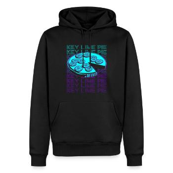 Key Lime Pie Florida Dessert Retro - Men’s Premium Organic Hoodie - black - Front - Nico (187cm)
