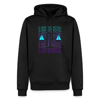 Diplôme d’étudiant en droit de la faculté de droit Future Lawyer R - Sweat à capuche Premium bio Homme - noir - Devant - Nico (187cm)