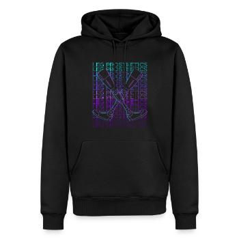 Beinprothesen Amputierte Amputation Retro - Männer Premium Bio Hoodie - Schwarz - Vorne - Nico (187cm)