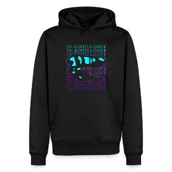 Paléontologue Paléontologie Fossile Rétro - Sweat à capuche Premium bio Homme - noir - Devant - Nico (187cm)