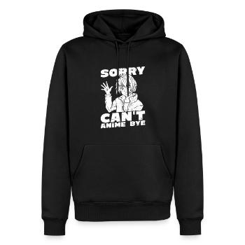 Anime Manga Anime Fille - Sweat à capuche Premium bio Homme - noir - Devant - Nico (187cm)