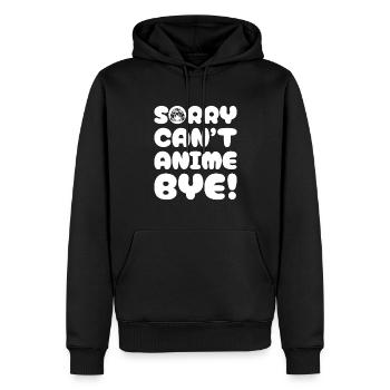 Anime Manga Anime Fille - Sweat à capuche Premium bio Homme - noir - Devant - Nico (187cm)