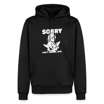 Anime Manga Anime Fille - Sweat à capuche Premium bio Homme - noir - Devant - Nico (187cm)
