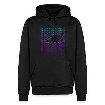 Parasaurolophus Dinosaurier Retro - Männer Premium Bio Hoodie - Schwarz - Vorne - Nico (187cm)