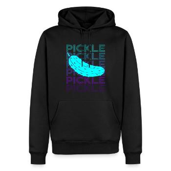 Essiggurke Gurke Dill Retro - Männer Premium Bio Hoodie - Schwarz - Vorne - Nico (187cm)