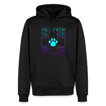 Vet Tech Technician Veterinarian Veterinarian Retro - Men’s Premium Organic Hoodie - black - Front - Nico (187cm)