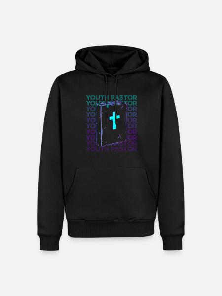 Jugendpfarrer Prediger Christ - Männer Premium Bio Hoodie - Schwarz