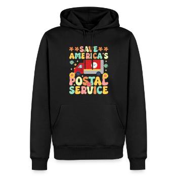 Rettet Amerikas Postdienst Postangestellter Postbo - Männer Premium Bio Hoodie - Schwarz - Vorne - Nico (187cm)
