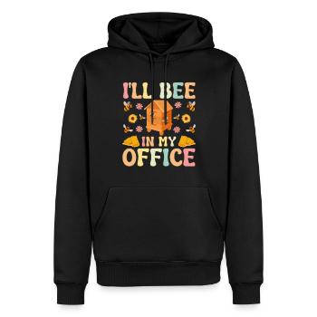Je vais être dans mon bureau drôle d’apiculteur apiculteur - Sweat à capuche Premium bio Homme - noir - Devant - Nico (187cm)