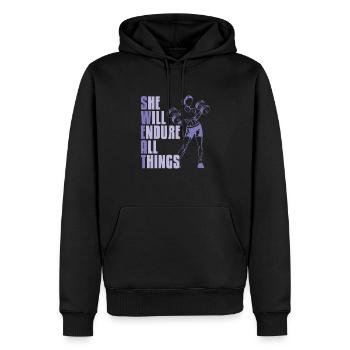 Haltérophilie Haltérophilie Transpiration - Sweat à capuche Premium bio Homme - noir - Devant - Nico (187cm)