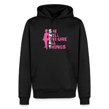 Weightlifting Weightlifter Sweat - Men’s Premium Organic Hoodie - black - Front - Nico (187cm)