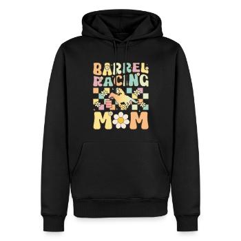 Barrel Racing Mom Groovy Weibliche Barrel Racer Ro - Männer Premium Bio Hoodie - Schwarz - Vorne - Nico (187cm)
