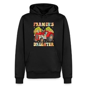 Fille de fermier Groovy Farming Rancher - Sweat à capuche Premium bio Homme - noir - Devant - Nico (187cm)