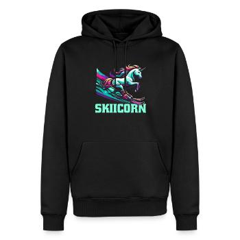 Ski Après-Ski Unicorn Skiicorn - Sweat à capuche Premium bio Homme - noir - Devant - Nico (187cm)