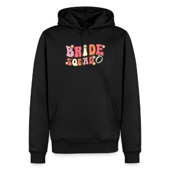 Bride Squad Groovy Brautparty Bachelorette Party - Männer Premium Bio Hoodie - Schwarz - Vorne - Nico (187cm)
