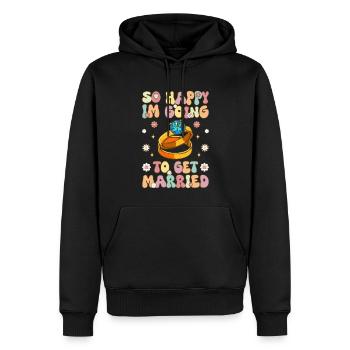 Im Going To Get Married Groovy Bridal Party Braut - Männer Premium Bio Hoodie - Schwarz - Vorne - Nico (187cm)