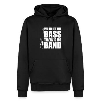 Without The Bass There's No Band Bassist Gitarre - Männer Premium Bio Hoodie - Schwarz - Vorne - Nico (187cm)