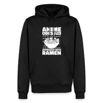 Bol de Ramen Manga Anime - Sweat à capuche Premium bio Homme - noir - Devant - Nico (187cm)