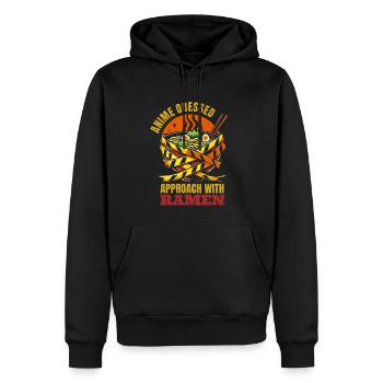 Anime Manga Lustig Ramen Schüssel - Männer Premium Bio Hoodie - Schwarz - Vorne - Nico (187cm)