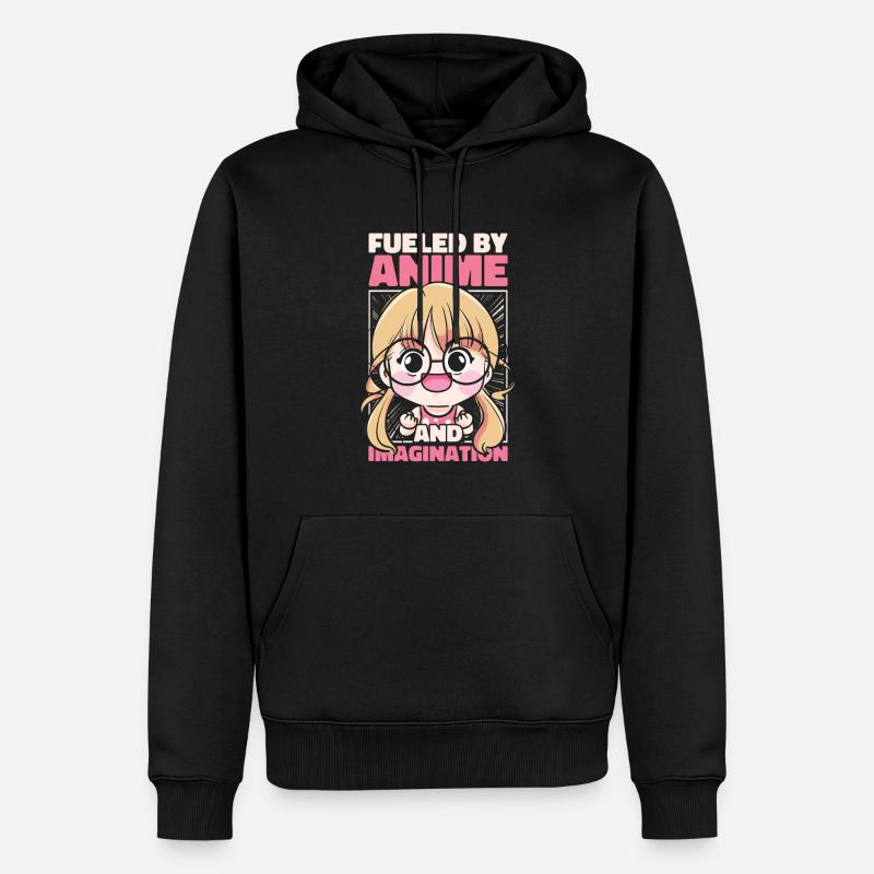 Manga d’anime - Sweat à capuche Premium bio Homme - noir