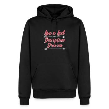 Mama Mutter Herzpfeile Bogenschießen - Männer Premium Bio Hoodie - Schwarz - Vorne - Nico (187cm)