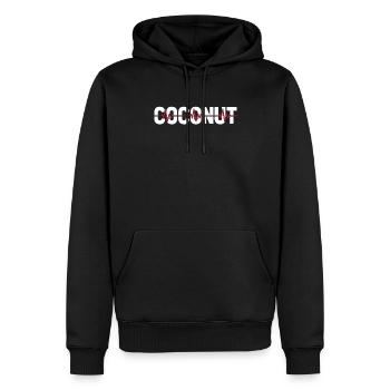 Kokusnuss Kokos Ekg Heartbeat - Männer Premium Bio Hoodie - Schwarz - Vorne - Nico (187cm)