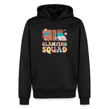 Glamping Squad Élégant Effronté Groovy Rv Glamping Gl - Sweat à capuche Premium bio Homme - noir - Devant - Nico (187cm)