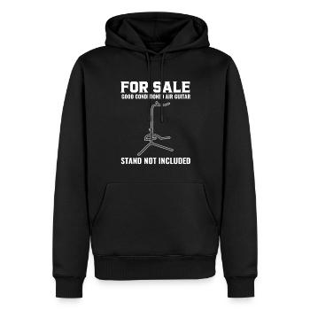 Zu verkaufen Gut konditionierte Luftgitarre Funny - Männer Premium Bio Hoodie - Schwarz - Vorne - Nico (187cm)
