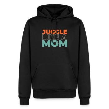 Maman Maman - Sweat à capuche Premium bio Homme - noir - Devant - Nico (187cm)
