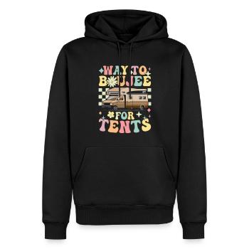 Groovy Rv Camping Glamping Way To Boujee Pour Tentes - Sweat à capuche Premium bio Homme - noir - Devant - Nico (187cm)