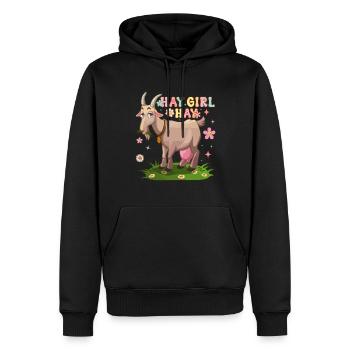 Heumädchen Heu Groovy Ziegenmädchen Landwirt - Männer Premium Bio Hoodie - Schwarz - Vorne - Nico (187cm)