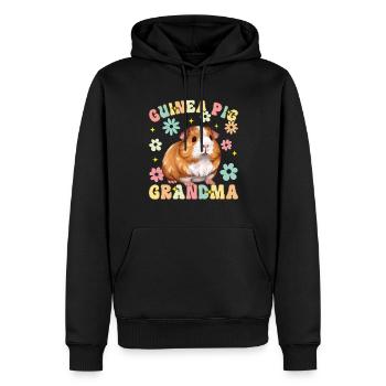 Cochon d’Inde Granny Groovy Cochon d’Inde - Sweat à capuche Premium bio Homme - noir - Devant - Nico (187cm)