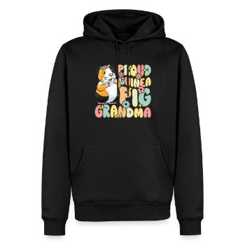 Proud Guinea Pig Grandma Groovy Guinea Pig - Männer Premium Bio Hoodie - Schwarz - Vorne - Nico (187cm)